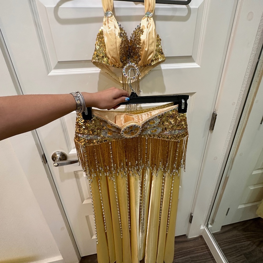 Gold Belly Dance Costume Set
